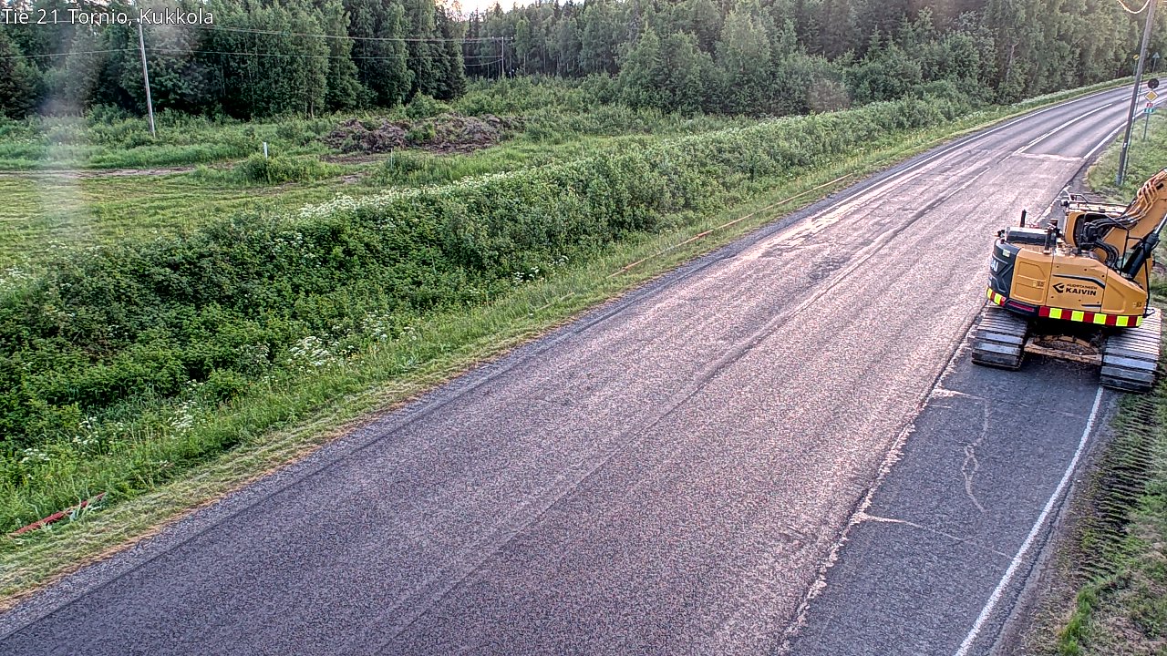 Weather Camera Image Väg 21 Torneå, Kukkola, Tornio, Lappi