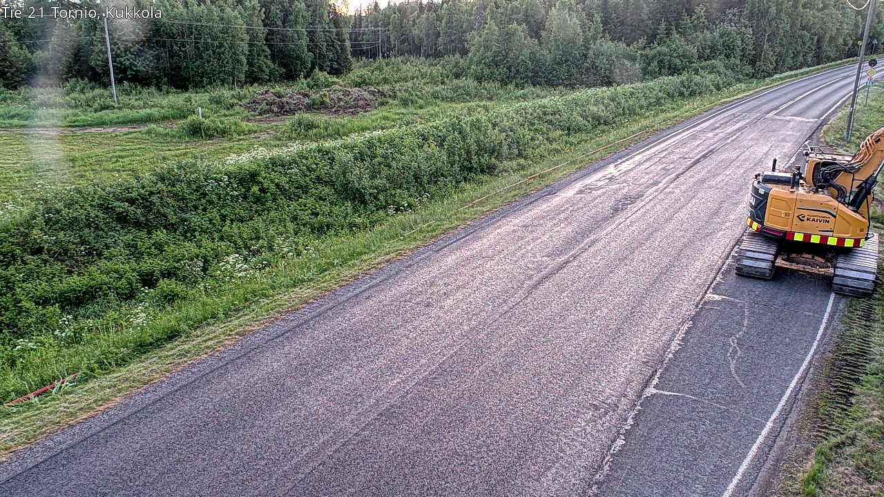 Weather Camera Image Väg 21 Torneå, Kukkola, Tornio, Lappi
