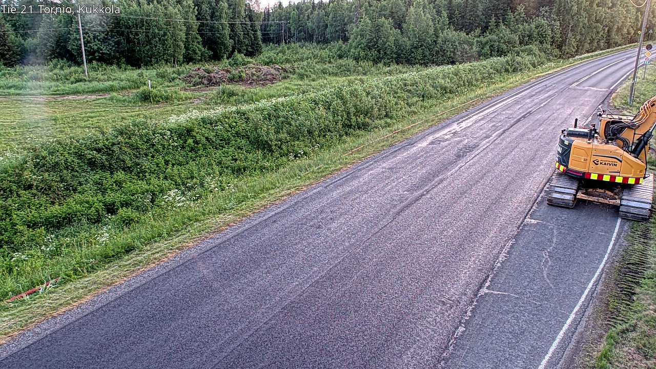 Weather Camera Image Väg 21 Torneå, Kukkola, Tornio, Lappi