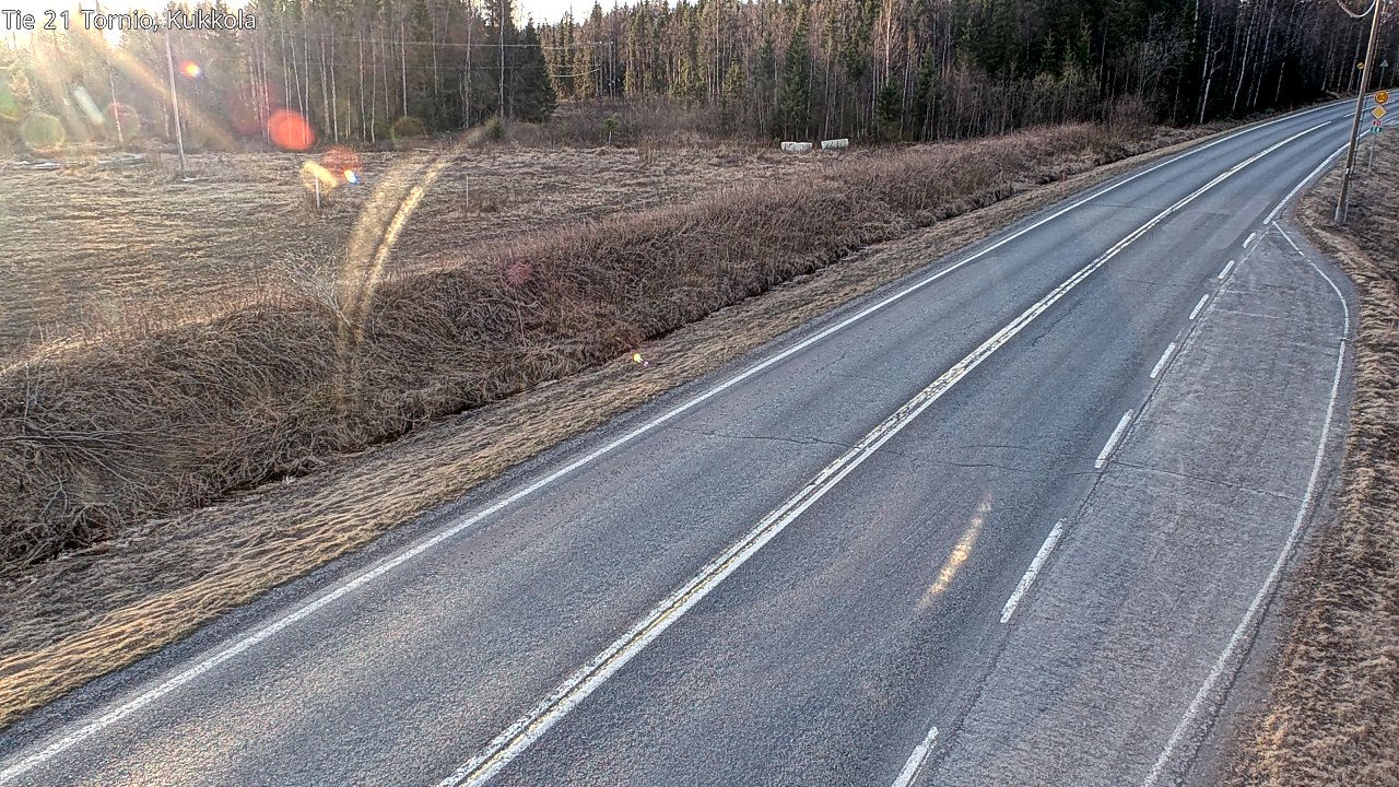 Weather Camera Image Väg 21 Torneå, Kukkola, Tornio, Lappi