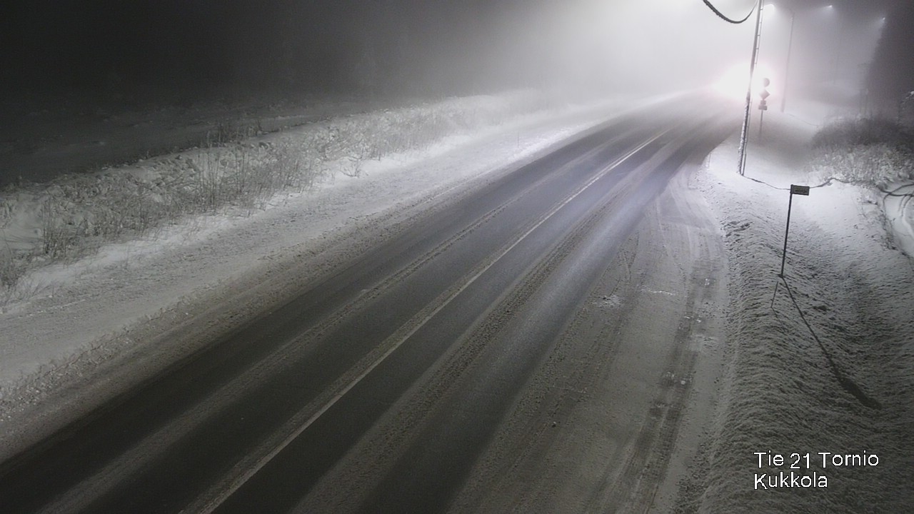 Weather Camera Image Väg 21 Torneå, Kukkola, Tornio, Lappi