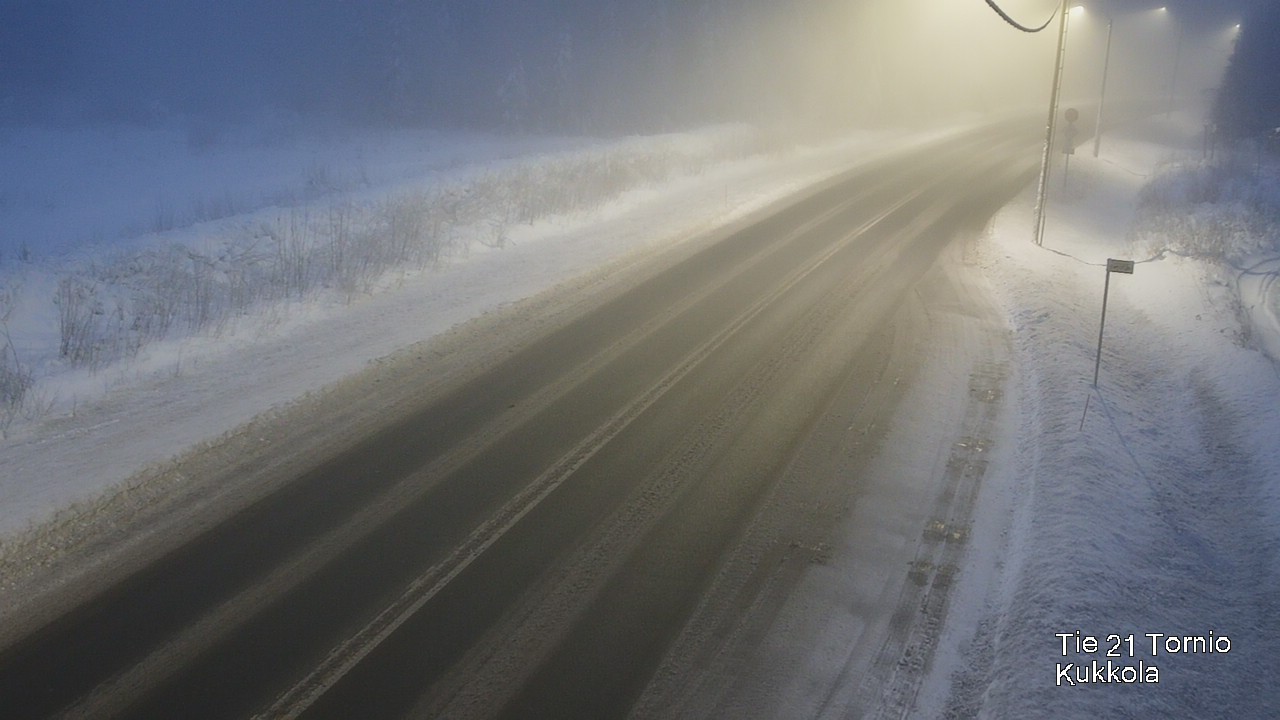 Weather Camera Image Väg 21 Torneå, Kukkola, Tornio, Lappi
