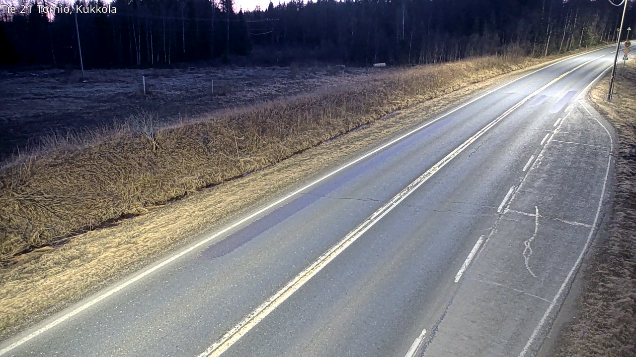 Weather Camera Image Road 21 Tornio, Kukkola, Tornio, Lappi