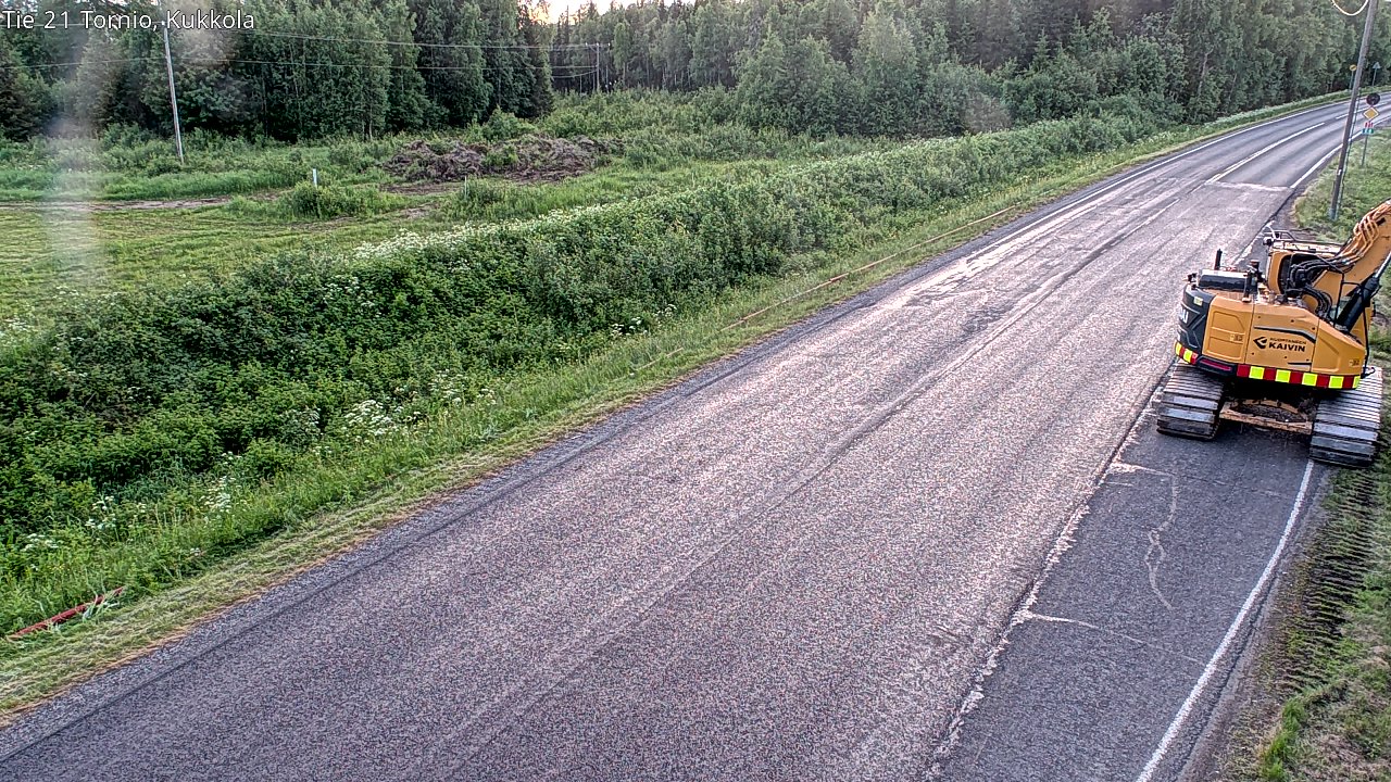 Weather Camera Image Väg 21 Torneå, Kukkola, Tornio, Lappi