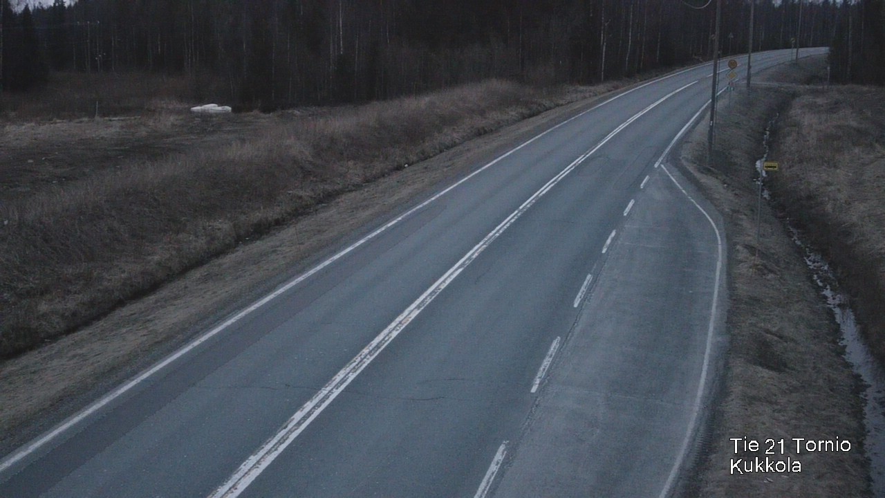 Weather Camera Image Väg 21 Torneå, Kukkola, Tornio, Lappi