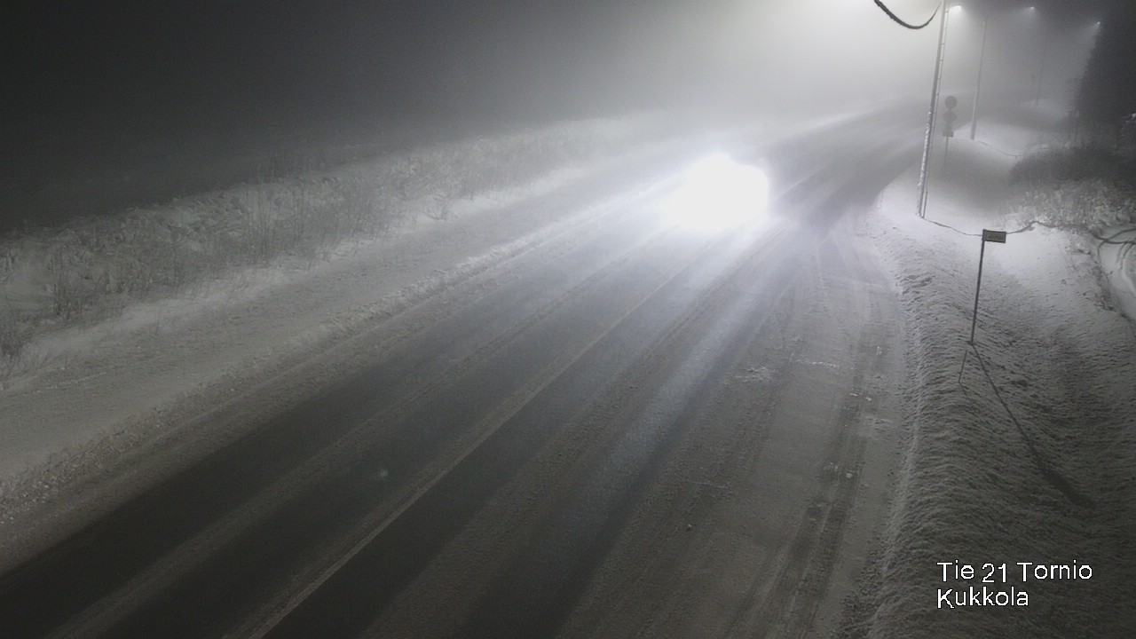Weather Camera Image Väg 21 Torneå, Kukkola, Tornio, Lappi