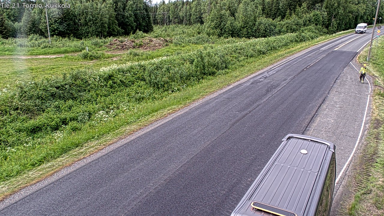 Weather Camera Image Väg 21 Torneå, Kukkola, Tornio, Lappi