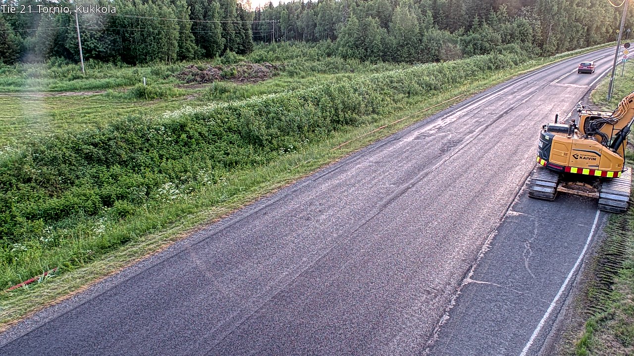 Weather Camera Image Väg 21 Torneå, Kukkola, Tornio, Lappi