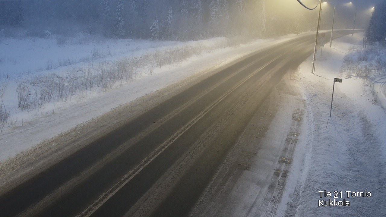 Weather Camera Image Väg 21 Torneå, Kukkola, Tornio, Lappi