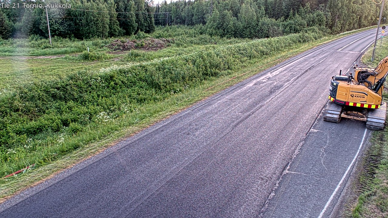 Weather Camera Image Väg 21 Torneå, Kukkola, Tornio, Lappi