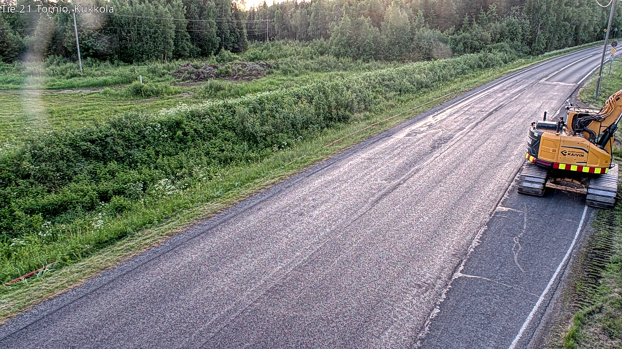 Weather Camera Image Väg 21 Torneå, Kukkola, Tornio, Lappi