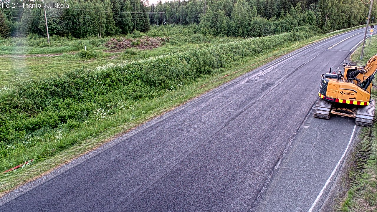 Weather Camera Image Väg 21 Torneå, Kukkola, Tornio, Lappi