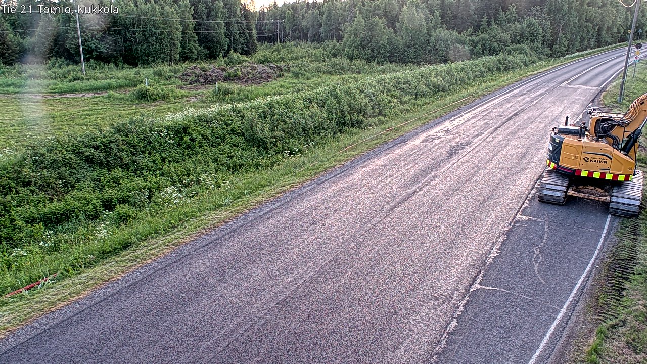 Weather Camera Image Väg 21 Torneå, Kukkola, Tornio, Lappi
