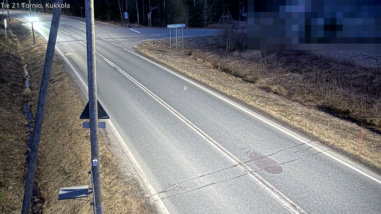 Weather Camera Image Road 21 Tornio, Kukkola, Tornio, Lappi