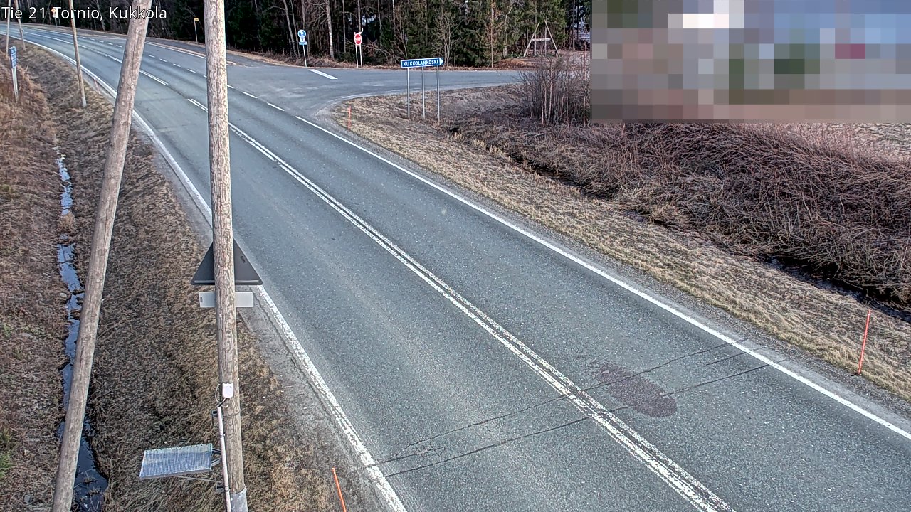 Weather Camera Image Road 21 Tornio, Kukkola, Tornio, Lappi