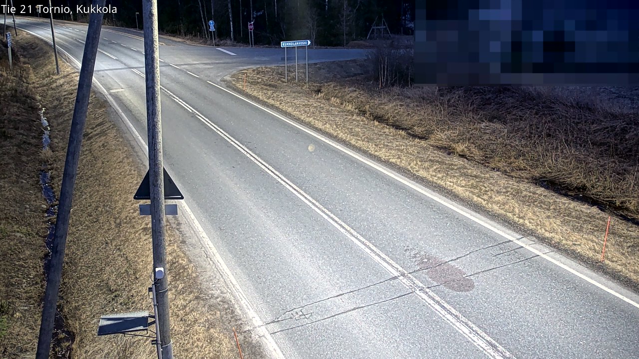 Weather Camera Image Road 21 Tornio, Kukkola, Tornio, Lappi