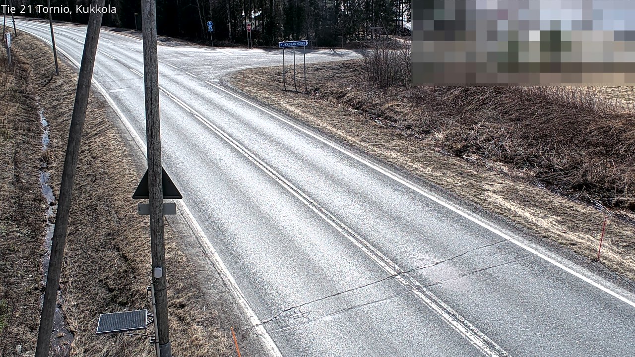 Weather Camera Image Road 21 Tornio, Kukkola, Tornio, Lappi