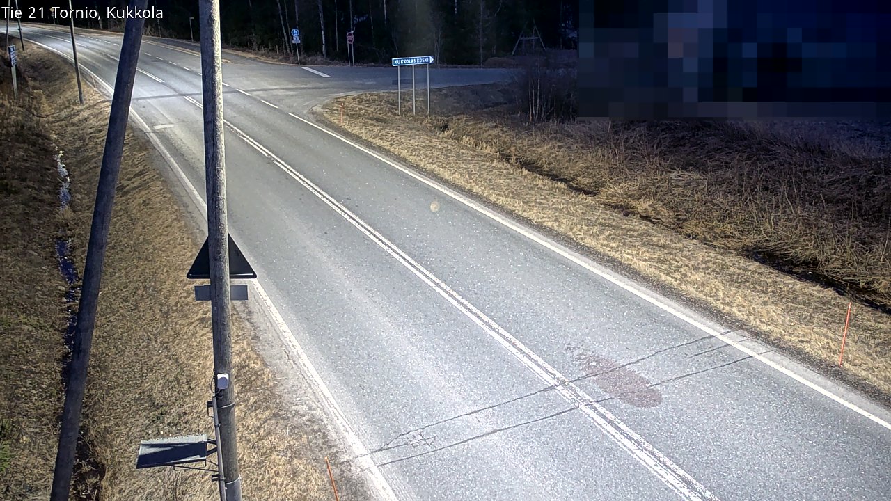 Weather Camera Image Road 21 Tornio, Kukkola, Tornio, Lappi