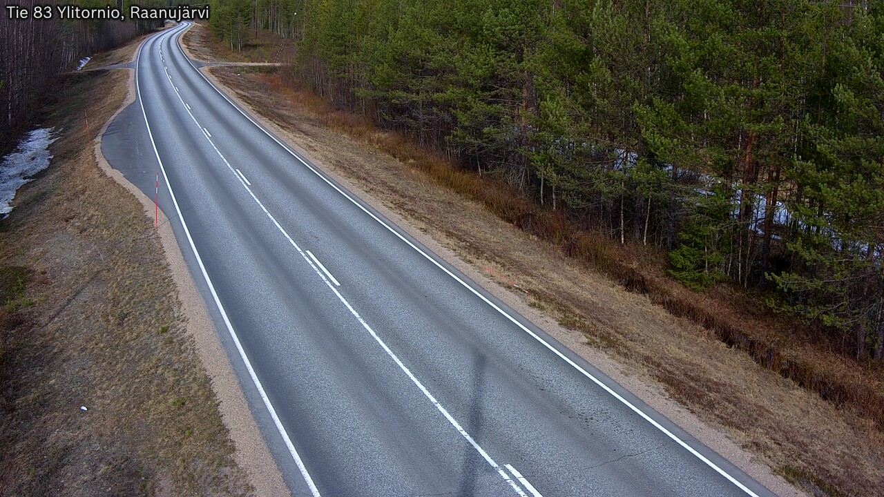 Weather Camera Image Väg 83 Övertorneå, Raanujärvi, Ylitornio, Lappi