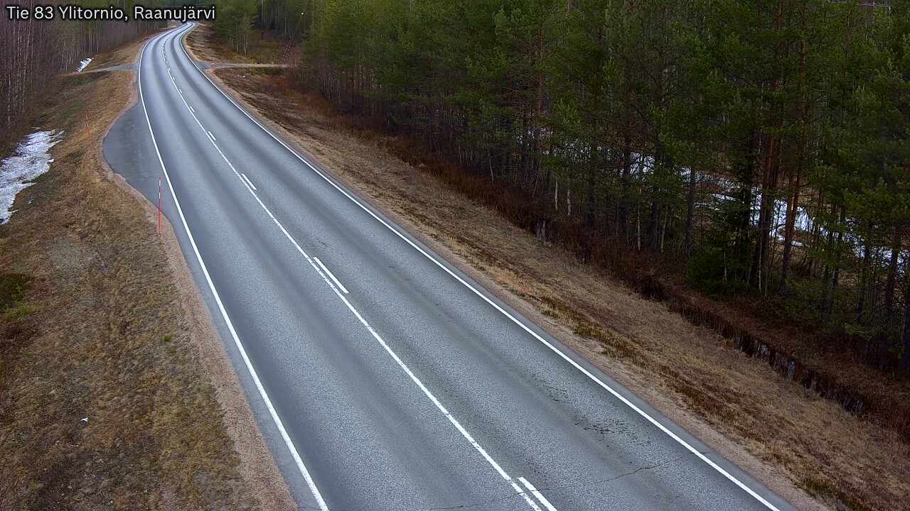 Weather Camera Image Väg 83 Övertorneå, Raanujärvi, Ylitornio, Lappi