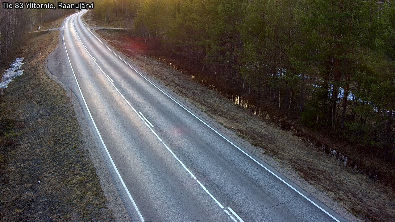 Weather Camera Image Väg 83 Övertorneå, Raanujärvi, Ylitornio, Lappi
