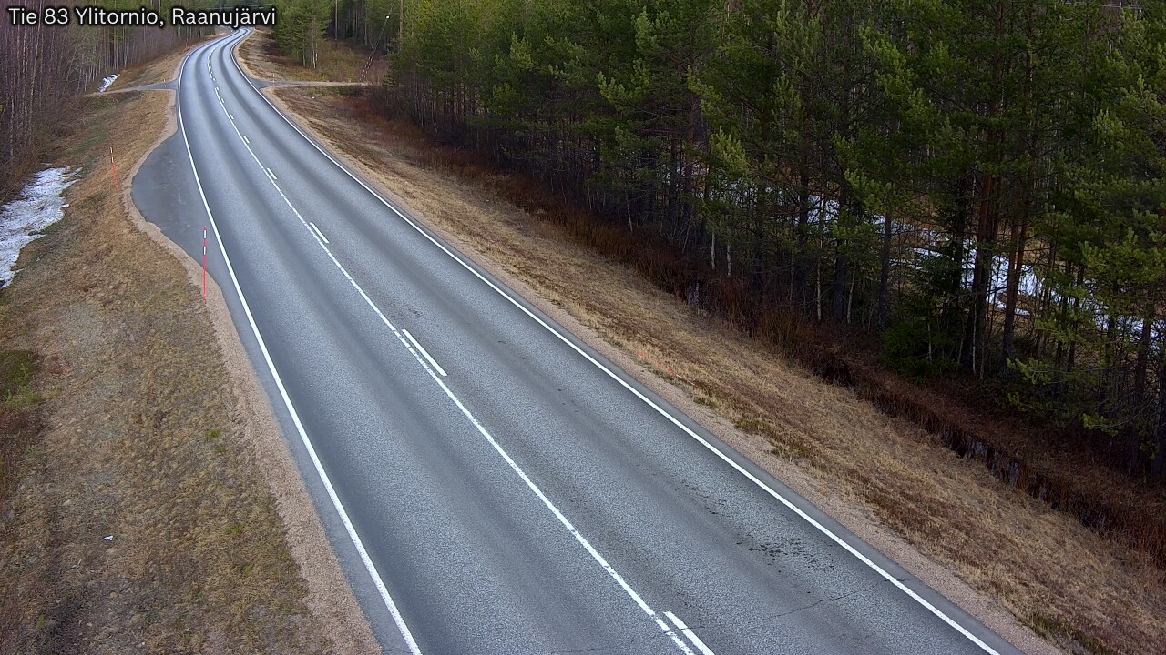 Weather Camera Image Väg 83 Övertorneå, Raanujärvi, Ylitornio, Lappi
