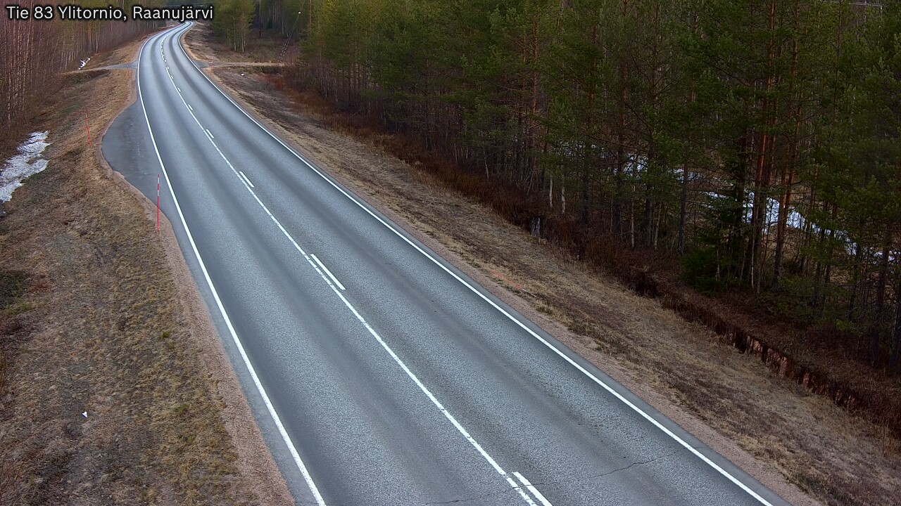 Weather Camera Image Road 83 Ylitornio, Raanujärvi, Ylitornio, Lappi