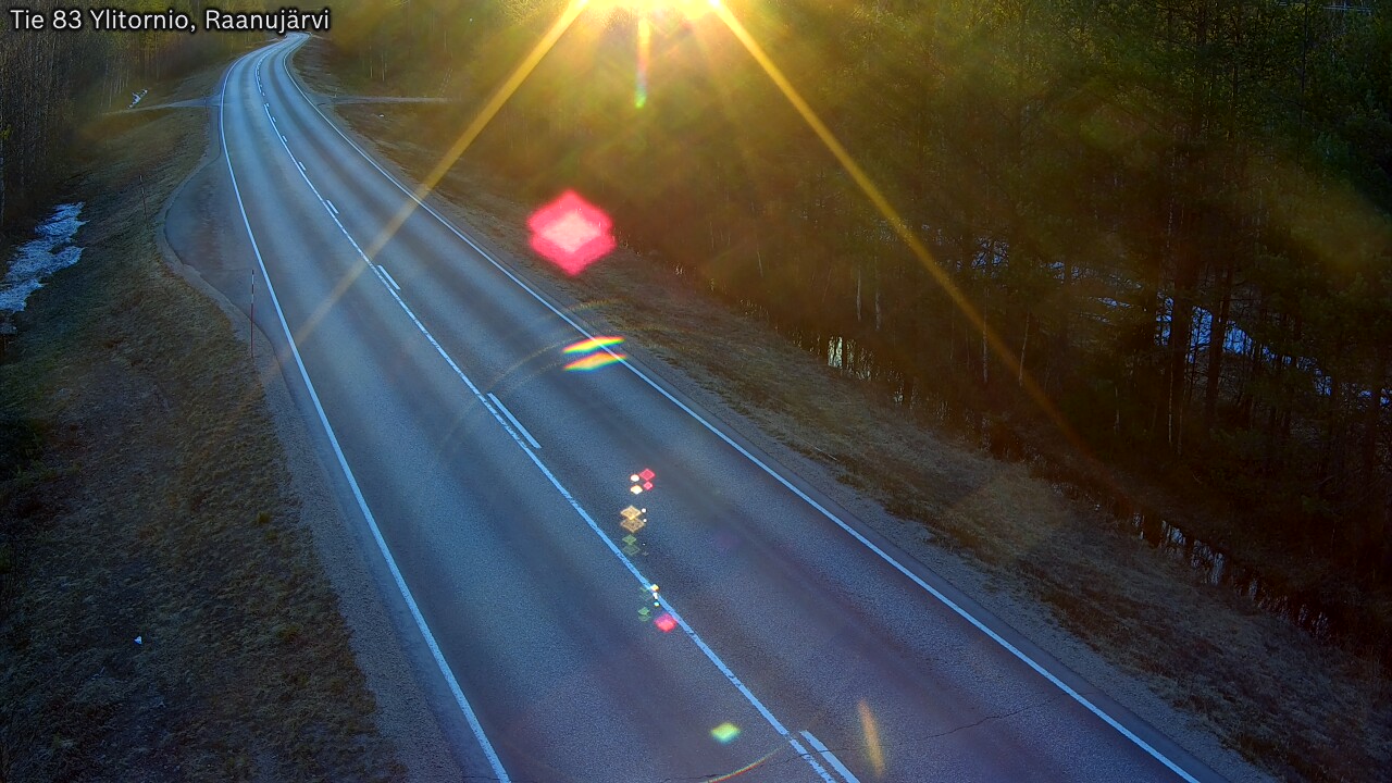 Weather Camera Image Väg 83 Övertorneå, Raanujärvi, Ylitornio, Lappi