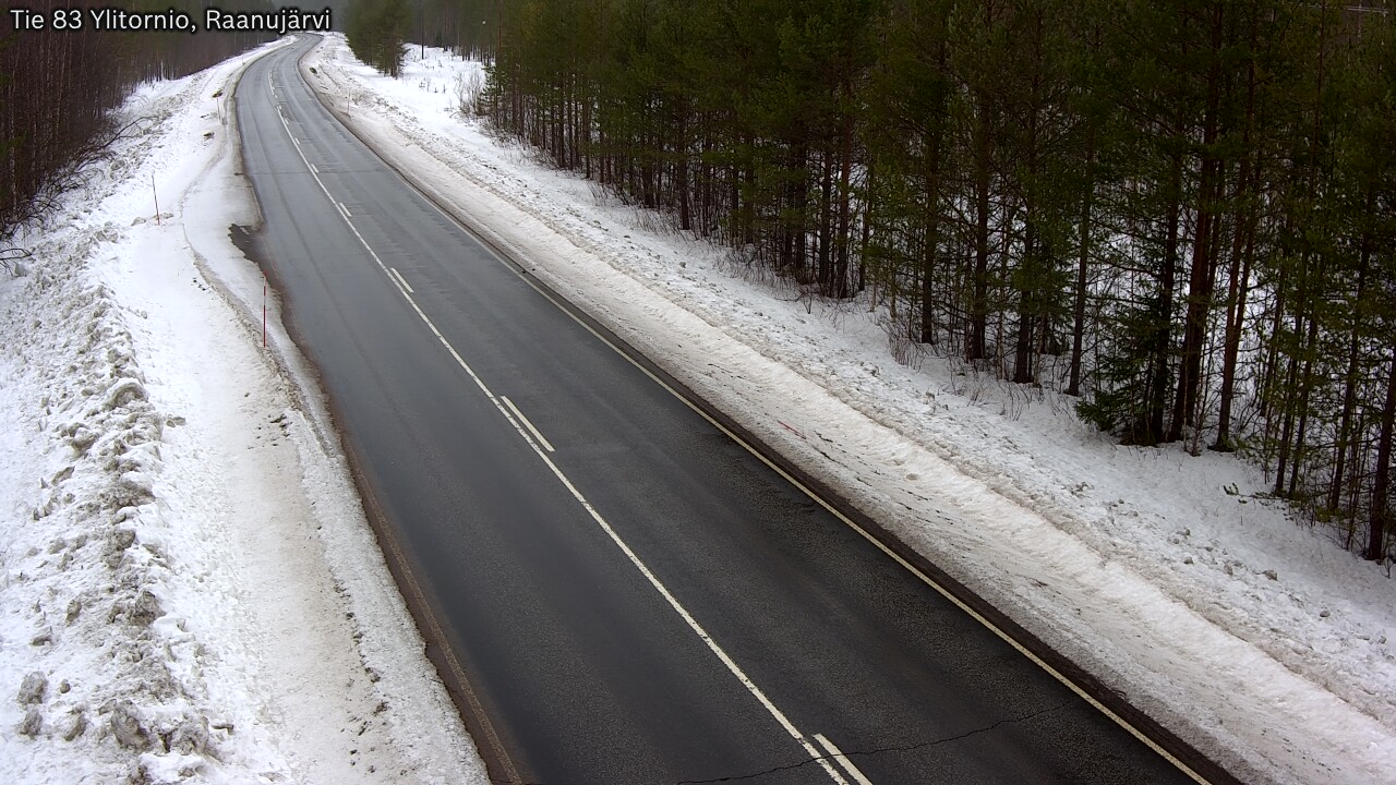 Weather Camera Image Väg 83 Övertorneå, Raanujärvi, Ylitornio, Lappi