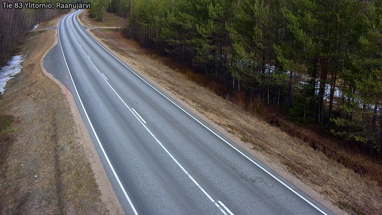 Weather Camera Image Väg 83 Övertorneå, Raanujärvi, Ylitornio, Lappi