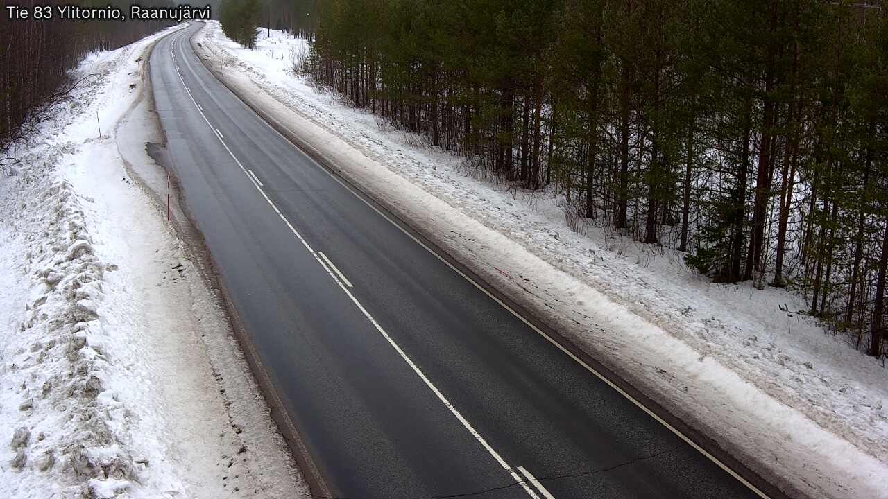 Weather Camera Image Väg 83 Övertorneå, Raanujärvi, Ylitornio, Lappi