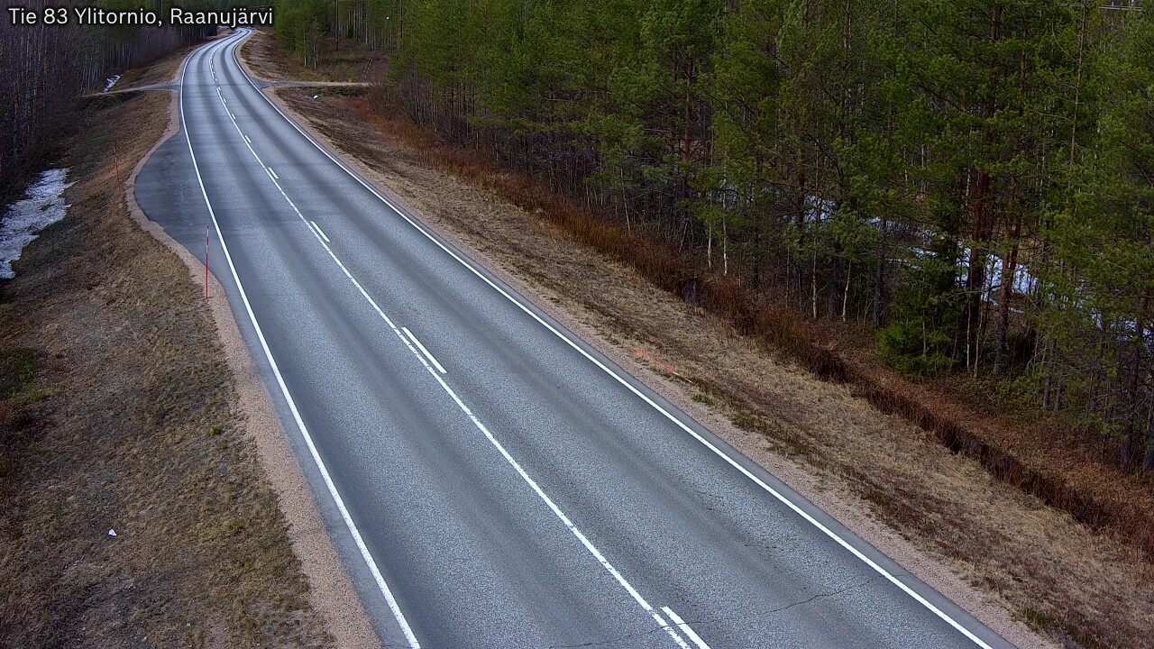 Weather Camera Image Väg 83 Övertorneå, Raanujärvi, Ylitornio, Lappi