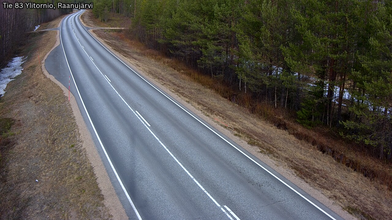Weather Camera Image Väg 83 Övertorneå, Raanujärvi, Ylitornio, Lappi