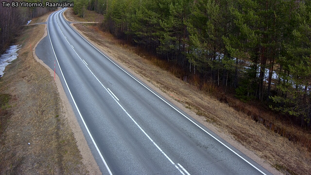 Weather Camera Image Väg 83 Övertorneå, Raanujärvi, Ylitornio, Lappi