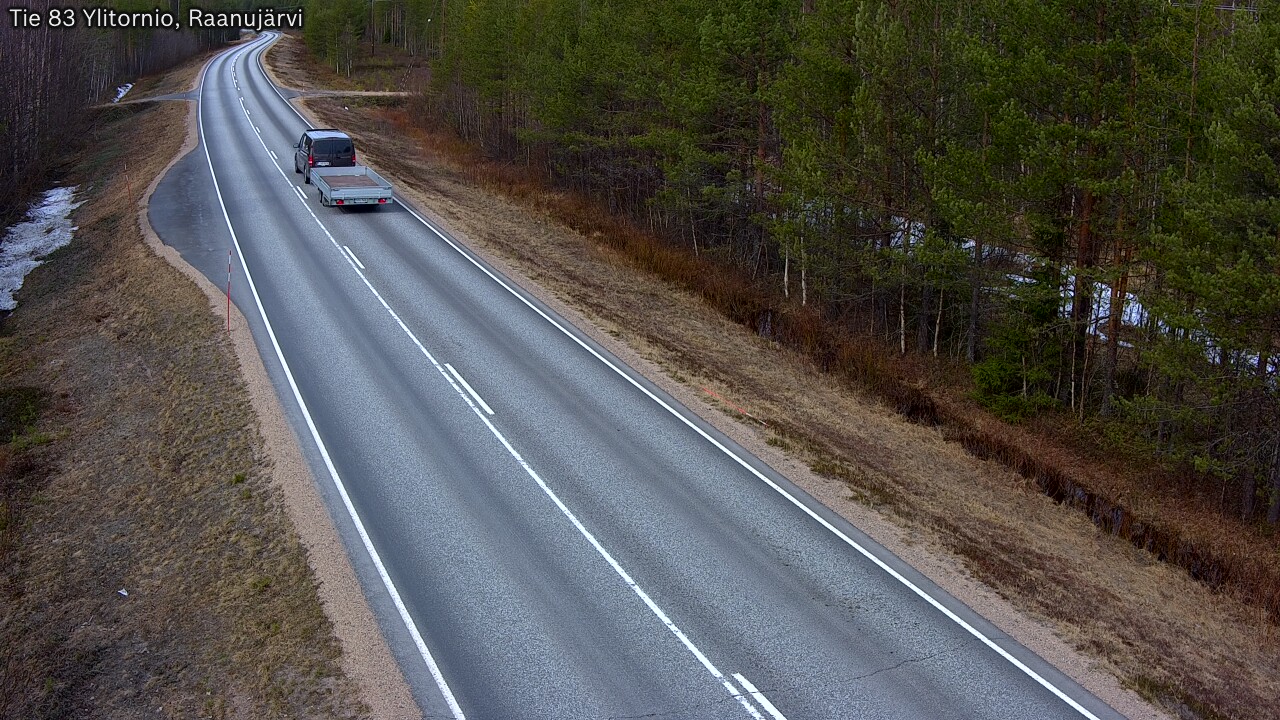 Weather Camera Image Väg 83 Övertorneå, Raanujärvi, Ylitornio, Lappi