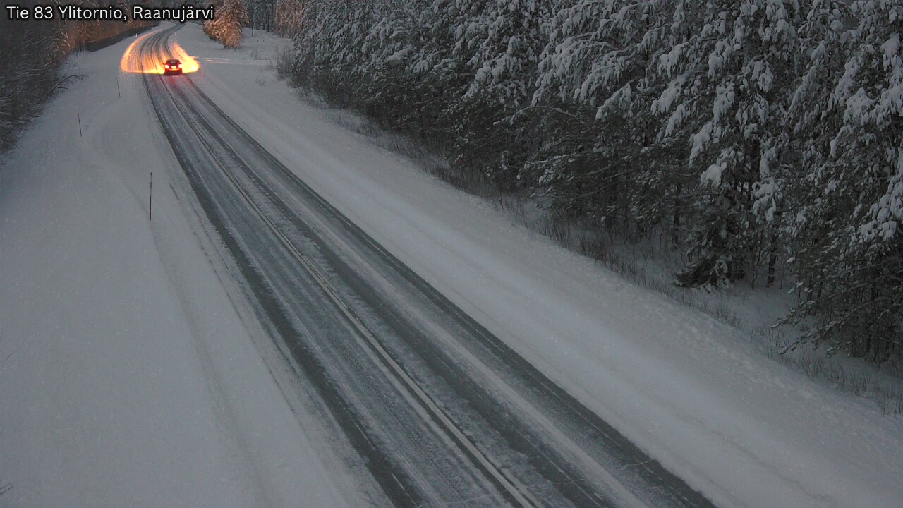 Weather Camera Image Väg 83 Övertorneå, Raanujärvi, Ylitornio, Lappi