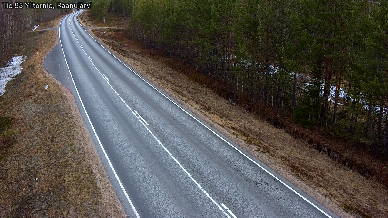 Weather Camera Image Väg 83 Övertorneå, Raanujärvi, Ylitornio, Lappi