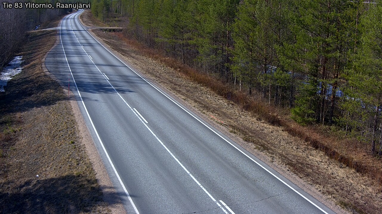 Weather Camera Image Väg 83 Övertorneå, Raanujärvi, Ylitornio, Lappi