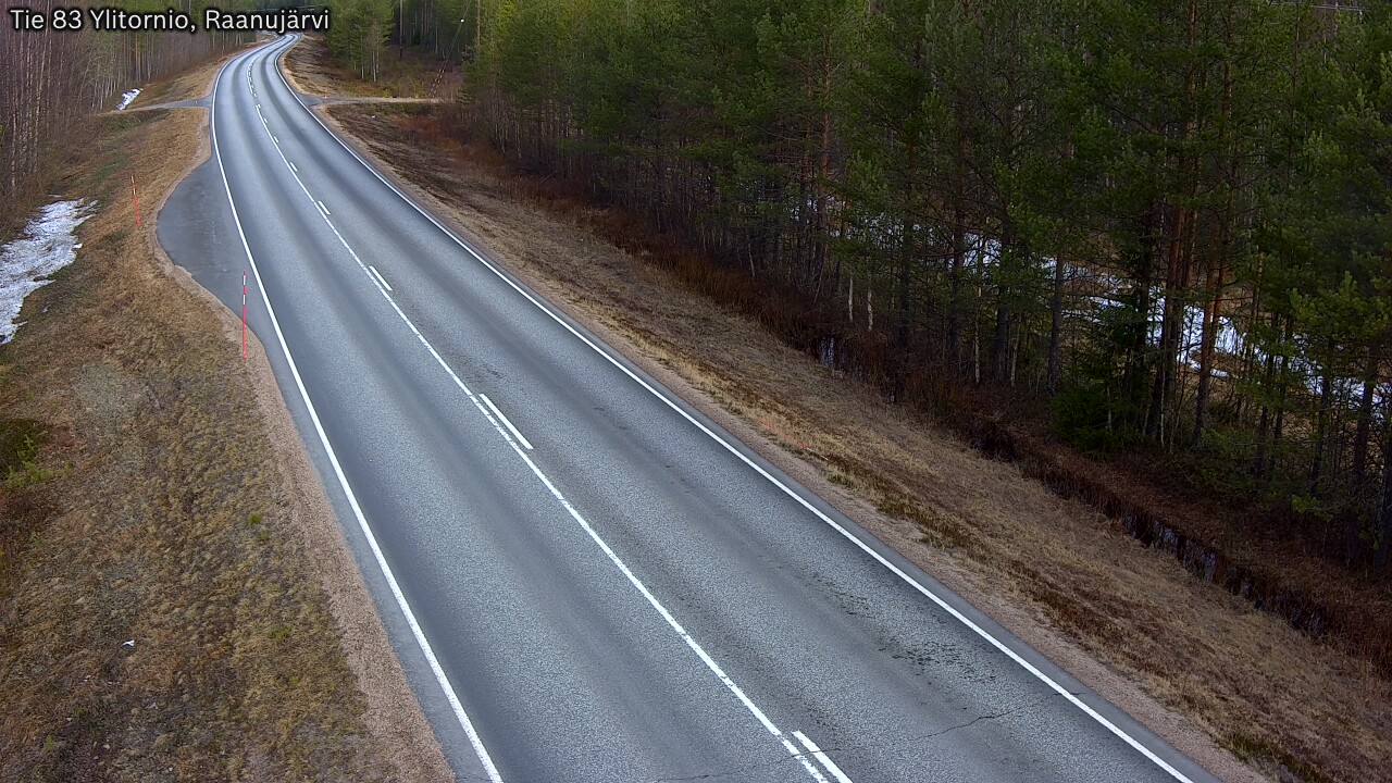 Weather Camera Image Väg 83 Övertorneå, Raanujärvi, Ylitornio, Lappi