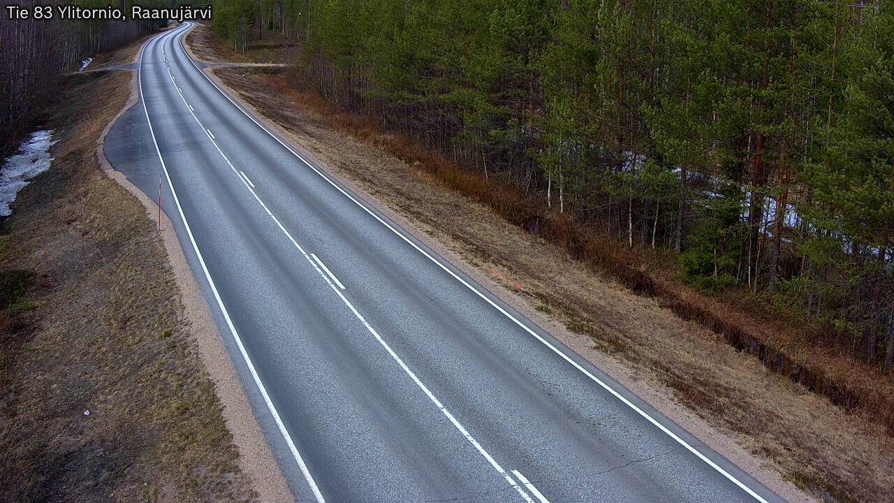 Weather Camera Image Väg 83 Övertorneå, Raanujärvi, Ylitornio, Lappi