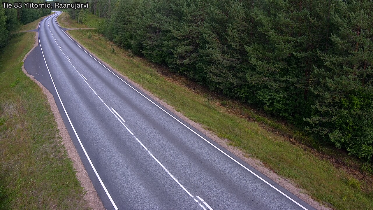 Weather Camera Image Väg 83 Övertorneå, Raanujärvi, Ylitornio, Lappi