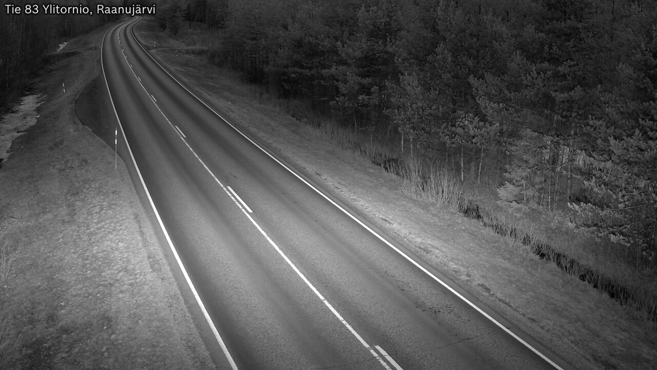 Weather Camera Image Väg 83 Övertorneå, Raanujärvi, Ylitornio, Lappi