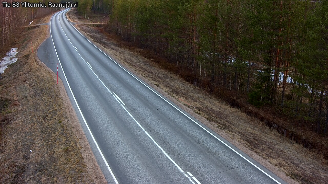 Weather Camera Image Road 83 Ylitornio, Raanujärvi, Ylitornio, Lappi