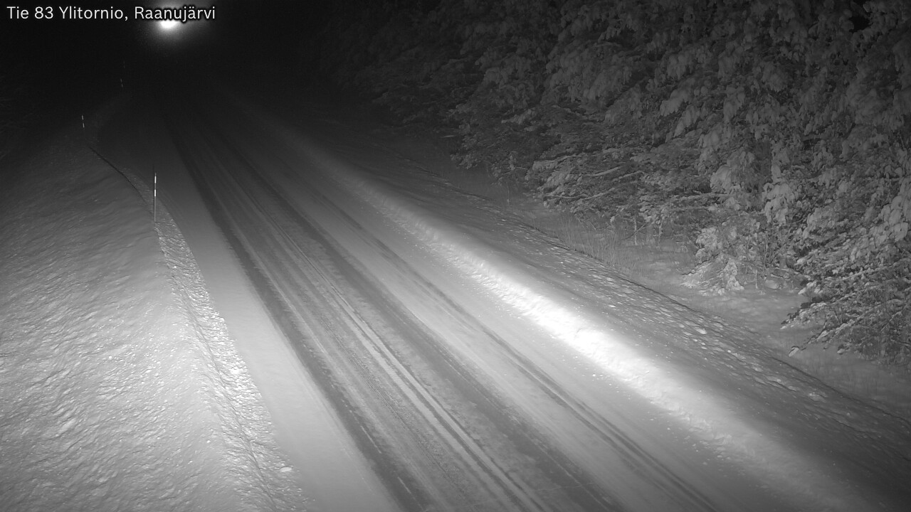 Weather Camera Image Road 83 Ylitornio, Raanujärvi, Ylitornio, Lappi