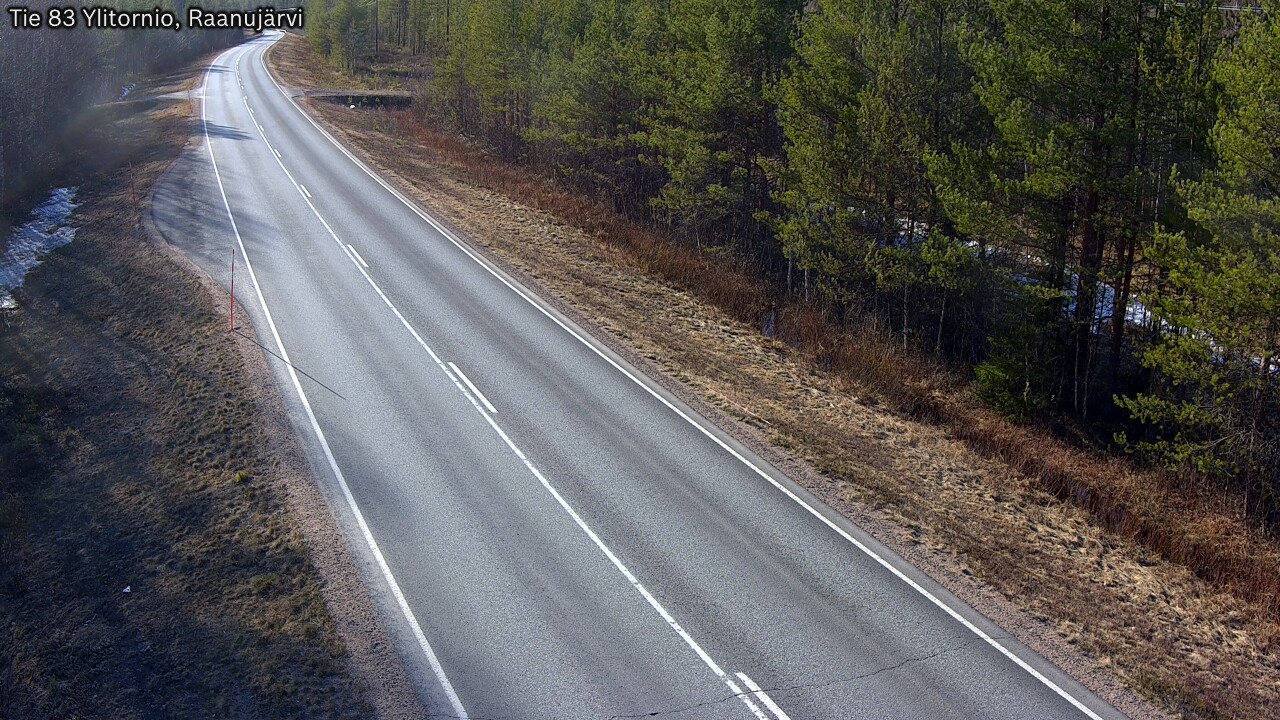 Weather Camera Image Väg 83 Övertorneå, Raanujärvi, Ylitornio, Lappi
