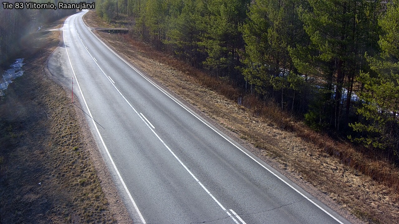 Weather Camera Image Väg 83 Övertorneå, Raanujärvi, Ylitornio, Lappi