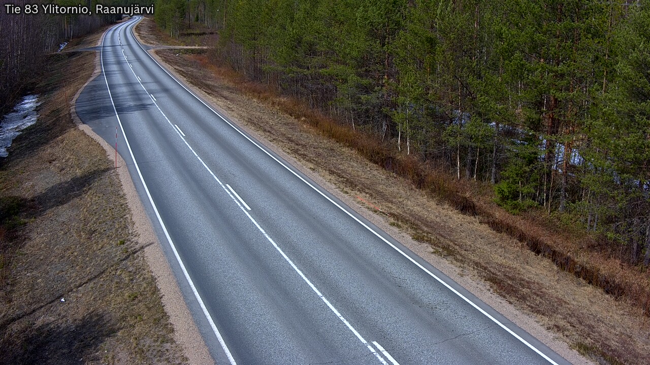 Weather Camera Image Väg 83 Övertorneå, Raanujärvi, Ylitornio, Lappi