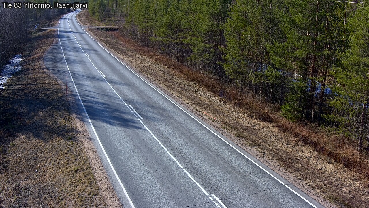 Weather Camera Image Väg 83 Övertorneå, Raanujärvi, Ylitornio, Lappi
