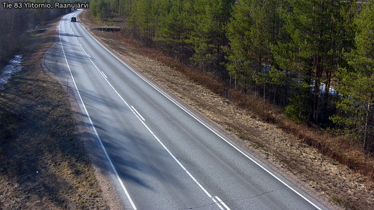 Weather Camera Image Väg 83 Övertorneå, Raanujärvi, Ylitornio, Lappi