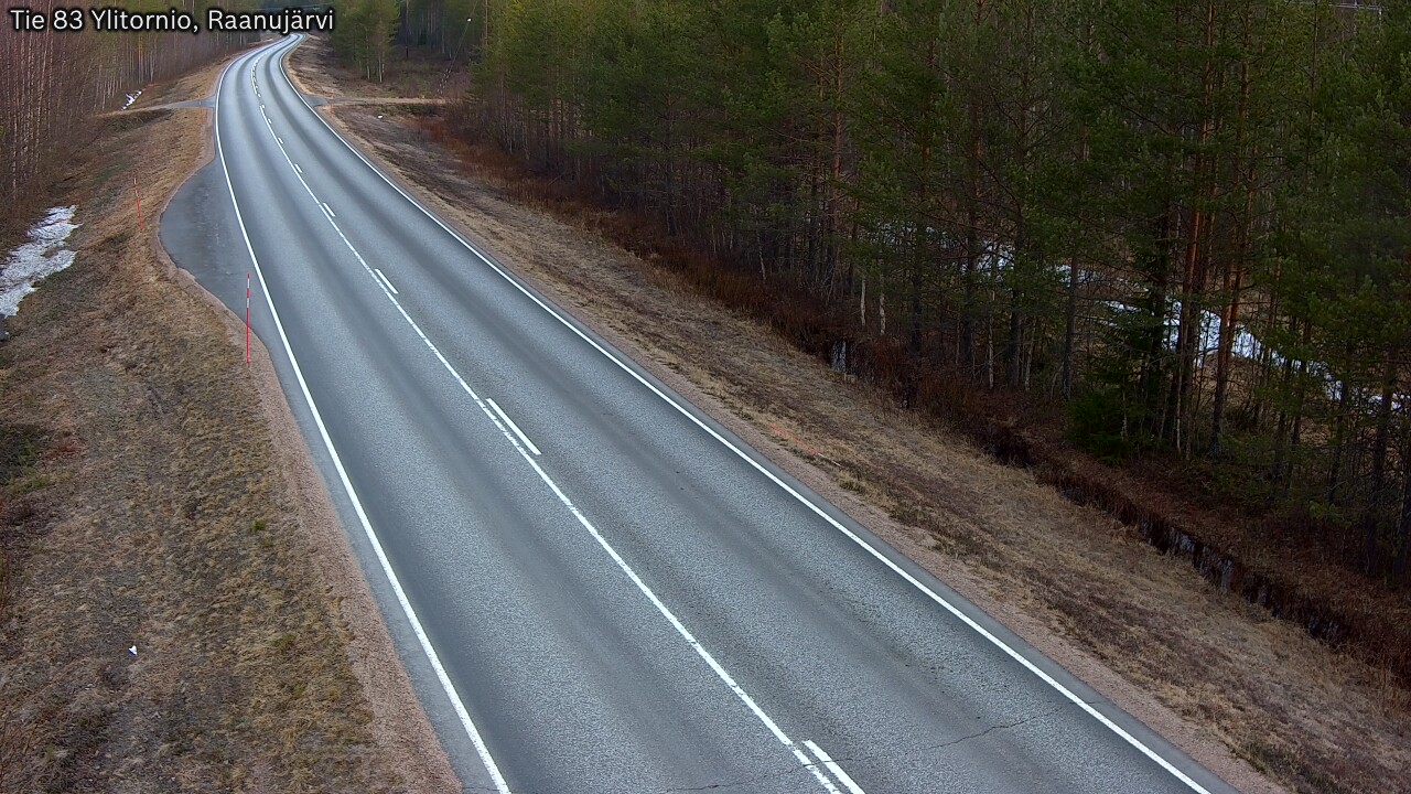 Weather Camera Image Road 83 Ylitornio, Raanujärvi, Ylitornio, Lappi